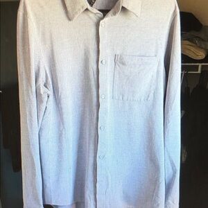 Men's Light Blue Button-Up Shirt